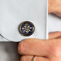 Sixpence Enamel Coin Cufflinks, thumbnail 2 of 5