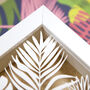 Personalised First Anniversary Tropical Paper Cut, thumbnail 6 of 9