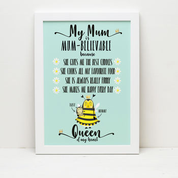Personalised Mum Print For Mothers, 3 of 5