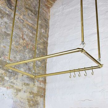 Brass Ceiling Pot And Pan Rack, 4 of 7