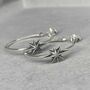 Sterling Silver North Star Hoops, thumbnail 10 of 12