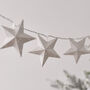 Christmas White Paper Star Garland Warm White LED Battery Operated String Fairy Lights With Timer 180cm, thumbnail 3 of 4