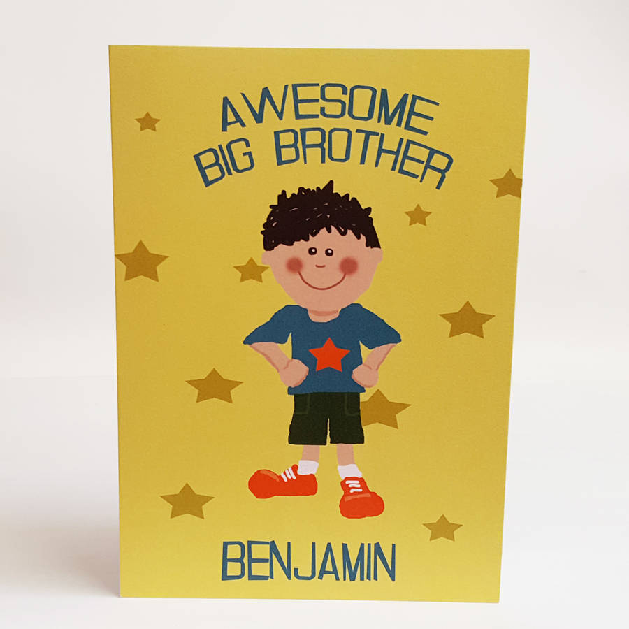 personalised big brother a5 card by giddy kipper | notonthehighstreet.com