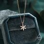 Sterling Silver Very Small Snowflake Pendant Necklace, thumbnail 5 of 12