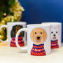 Dog Christmas Jumper Personalised Mug, thumbnail 1 of 12