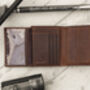 Men's Brown Leather Wallet Fish Embossed Design, thumbnail 3 of 8