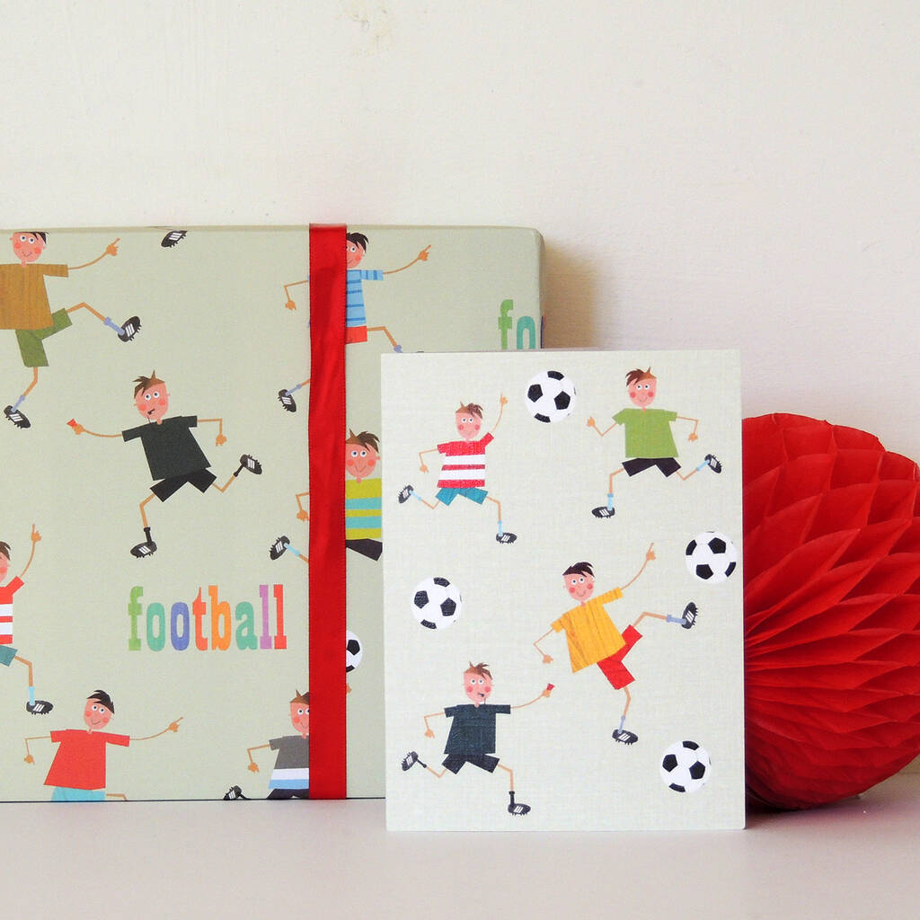 Football Gift Wrap Two Sheets By Kali Stileman Publishing