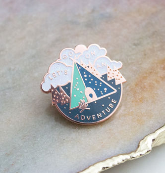 Let's Go On An Adventure Hard Enamel Pin, 2 of 3
