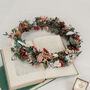 Scarlett Flower Crown Red Wine And Dusky Pink Preserved Wedding Halo, thumbnail 5 of 5