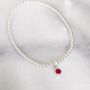 Sterling Silver July Birthstone Bracelet, thumbnail 4 of 6