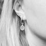 Manhattan Silver And Gemstone Interchangeable Hoops, thumbnail 5 of 7