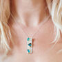 Tourmaline And Apatite Gemstone Silver Pendant, thumbnail 4 of 5