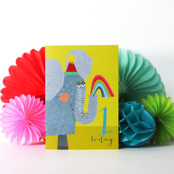 Elephant 1st Birthday Card, 5 of 5