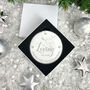 In Loving Memory Dove Ceramic Disc Hanging Decoration Bauble + Gift Box, thumbnail 2 of 6