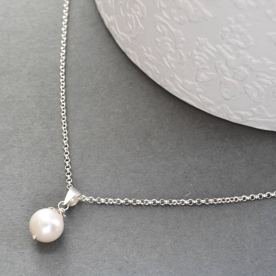 silver and pearl necklace by martha jackson sterling silver ...