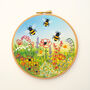 Bees And Wildflower Meadow Embroidery Kit, thumbnail 5 of 9