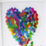 Framed Handmade 3D Colourful Butterfly Heart, thumbnail 4 of 7