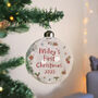 Personalised First Christmas Glass Bauble, thumbnail 2 of 4