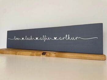 Personalised Wooden Plaque Family Names Gift New Home, 2 of 7
