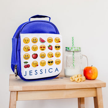 Children's Personalised Insulated Emoji Lunch Bag, 2 of 12