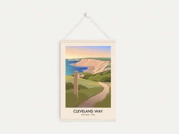 Cleveland Way National Trail Travel Poster Art Print, 6 of 8