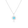 Blue Opal Northernstar Sterling Silver Pendant Necklace, thumbnail 5 of 5