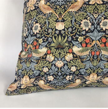 Morris And Co Strawberry Thief Xl Cushion Cover, 4 of 5