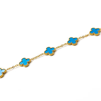 Clover Bracelet Gold/Blue, 3 of 3