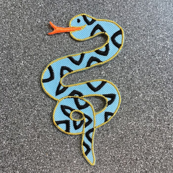 Snake Embroidered Iron On Patch, 2 of 4