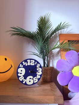 Bubble Numbers Table Decorative Clock Silent Movement, 5 of 5