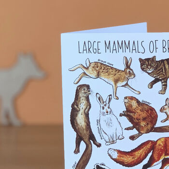 Woodland Animals Of Britain Art Blank Greeting Card, 5 of 7