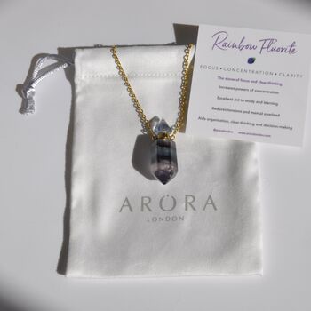 Gemstone Perfume Bottle Pendant Necklace, 8 of 8