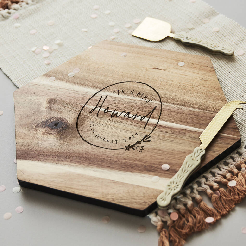 Personalised Wooden Wedding Chopping Board, 1 of 5