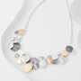 Hammered Gunmetal Four Tone Statement Necklace, thumbnail 1 of 6