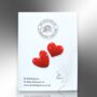 Set Of Two Red Resin Heart Pin Badges, thumbnail 5 of 8