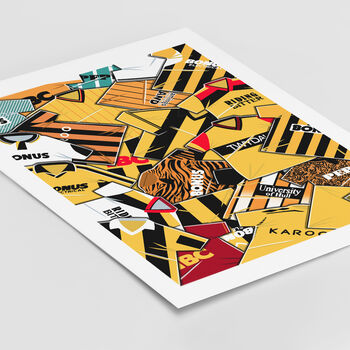 Hull City Football Shirt Mash Up Print, 3 of 3