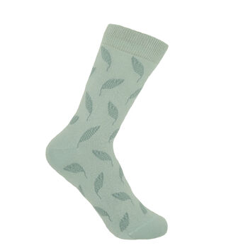 Leaf Mint And Royal Flush Beige Women's Socks Bundle, 5 of 6