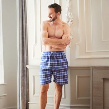 Men's 'Celt' Tartan Brushed Cotton Sleep Shorts, 2 of 3
