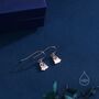 Little Ghost Drop Hook Earrings In Sterling Silver, thumbnail 6 of 10