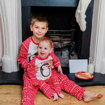Personalised Nordic Penguin Family Christmas Pyjamas, 11 of 12
