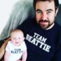 'Team Surname' Father And Child Matching T Shirts, thumbnail 1 of 9