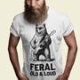 Feral, Old And Loud Bear T Shirt – Organic Cotton Guitar Gift For Dad, thumbnail 1 of 9