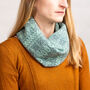 Grey Knitted Snood Inspired By Nature Unisex, thumbnail 9 of 12
