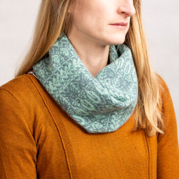 Grey Knitted Snood Inspired By Nature Unisex, 9 of 12