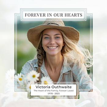 Forever In Our Hearts Personalised Memorial Photo Slate, 3 of 6