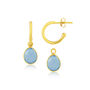 Manhattan Gold Plated And Blue Chalcedony Earrings, thumbnail 3 of 4