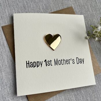 Acrylic Heart Happy First Mother's Day Card, 3 of 4