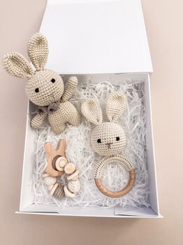 Crochet Animal Baby Gift Set In Keepsake Box, 2 of 9