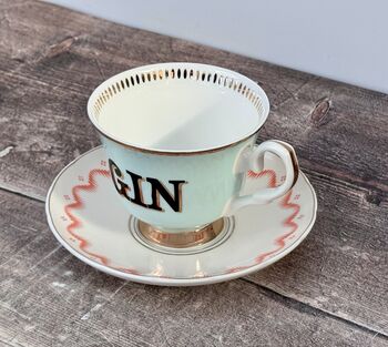 Yvonne Ellen Gin Tea Cup And Saucer, 2 of 4