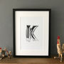 Illustrated Balloon Letter Print A To Z, thumbnail 8 of 9